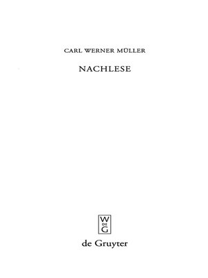 cover image of Nachlese
